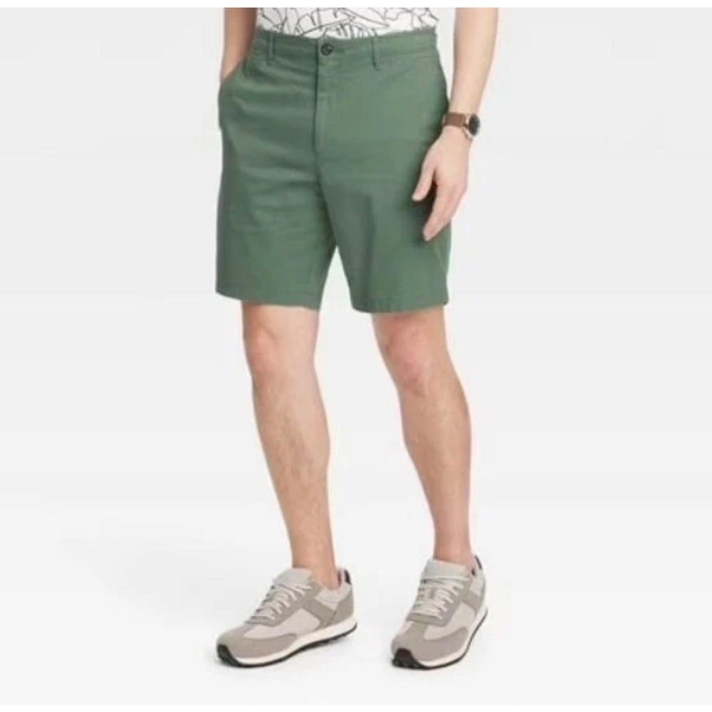 Goodfellow & Co NWT Mens Every Wear‎ Flat Front Shorts Teal Green 48 Big & Tall